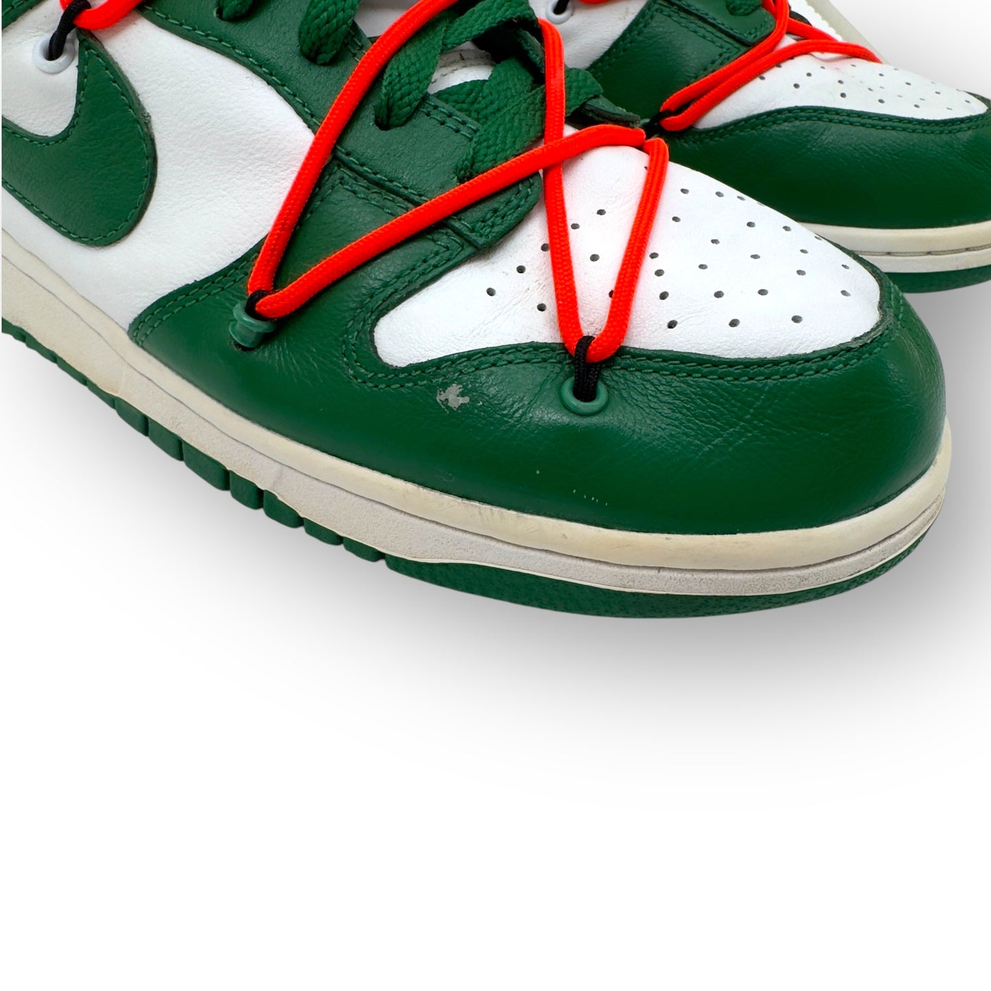 OFF-WHITE X NIKE DUNK LOW SNEAKER PINE GREEN UK9.5