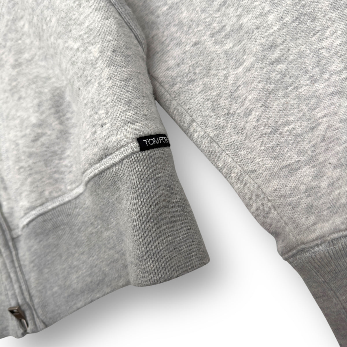 TOM FORD COTTON ZIP UP HOODIE GREY 52 / XL