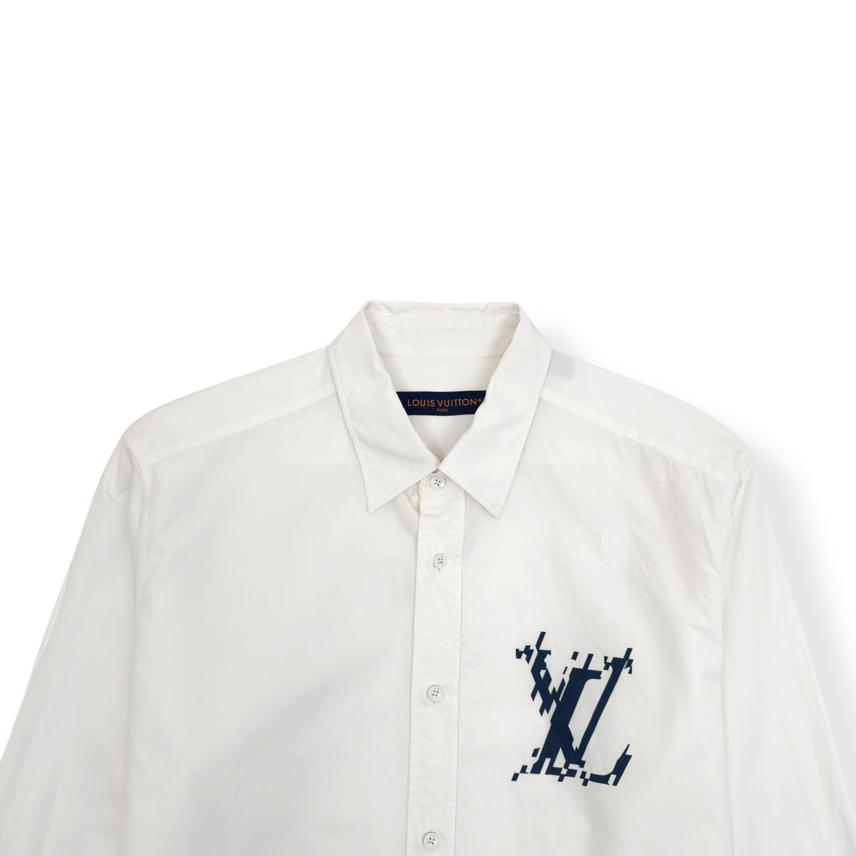 LOUIS VUITTON X SHIRT BY SHIRT LONG SLEEVE SHIRT WHITE / NAVY XL