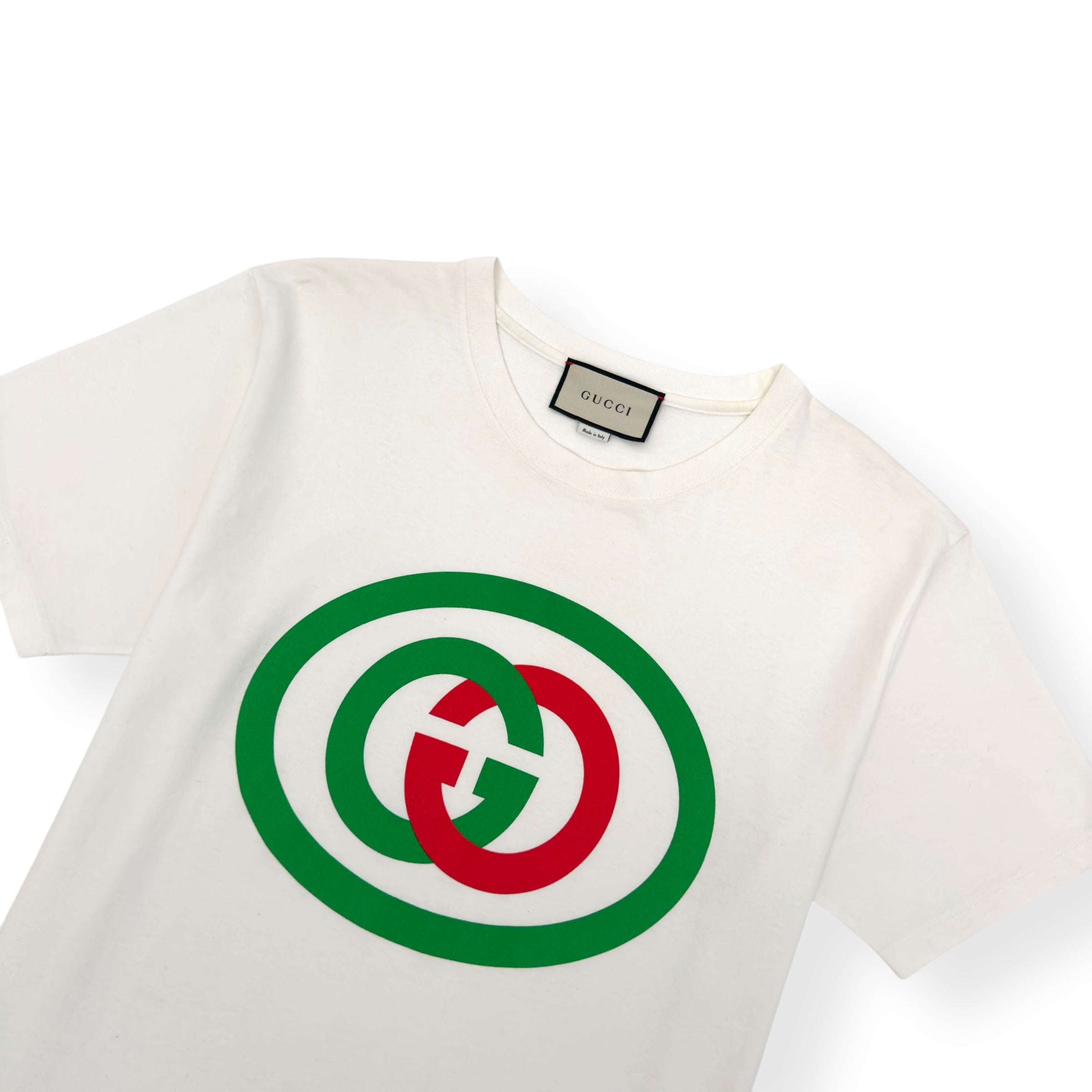 GUCCI GG OVERSIZED INTERLOCKING LOGO T-SHIRT IVORY S
