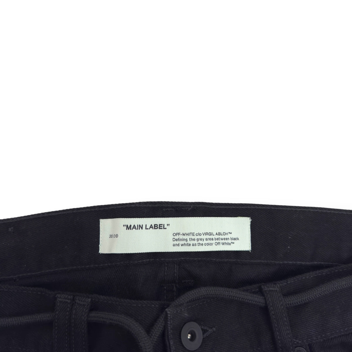 OFF-WHITE X EV BRAVADO 5 POCKET DENIM JEANS BLACK W34”