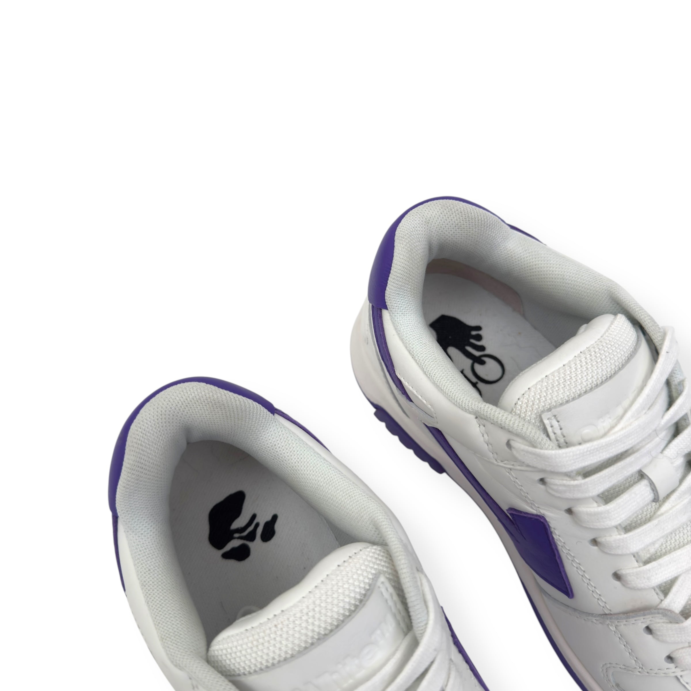 OFF-WHITE WOMENS OUT OF OFFICE LOW TOP SNEAKER WHITE / PURPLE 38 / UK5