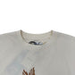 RHUDE ROSSA LOGO PRINT COTTON T-SHIRT BEIGE / RED L