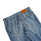 LOUIS VUITTON X YAYOI KUSAMA ALL OVER PUMPKIN GRAPHIC PRINT DENIM JEANS INDIGO W34” / L