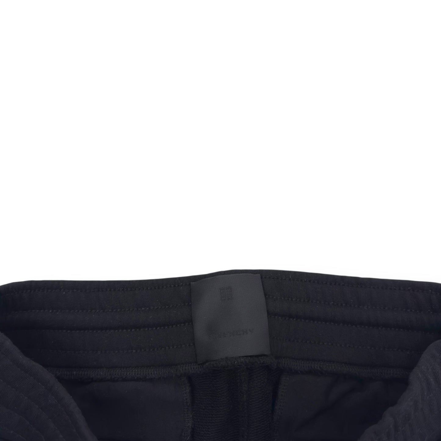 GIVENCHY 4G LOGO EMBROIDERED SWEAT PANTS BLACK / WHITE M