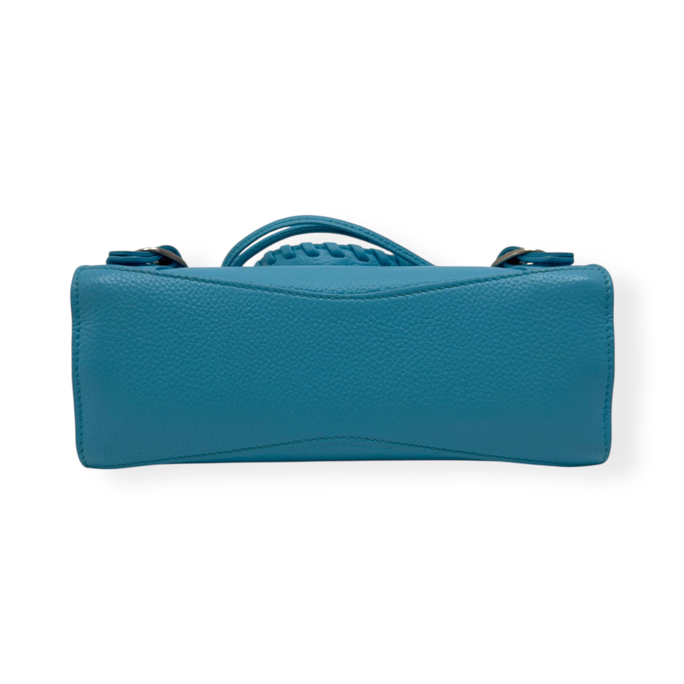 BALENCIAGA NEO CLASSIC CITY LEATHER BAG BLUE MINI