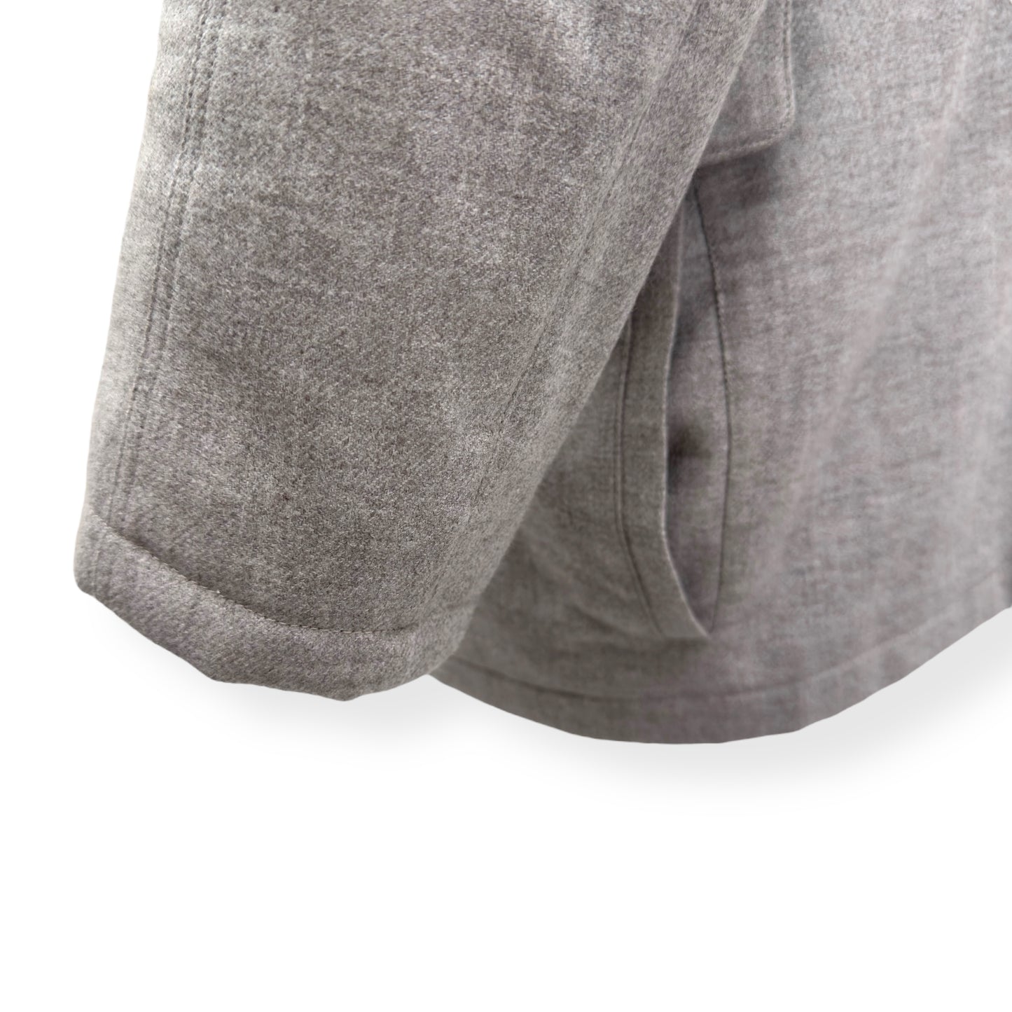 THOM SWEENEY BESPOKE WOOL / CASHMERE MID-LENGTH JACKET GREY 50 / M