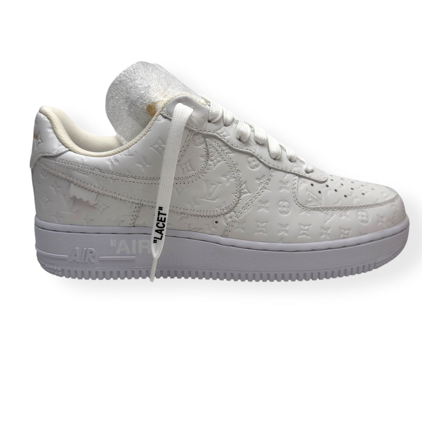 LOUIS VUITTON X NIKE AIR FORCE 1 SNEAKER WHITE UK7 / US8
