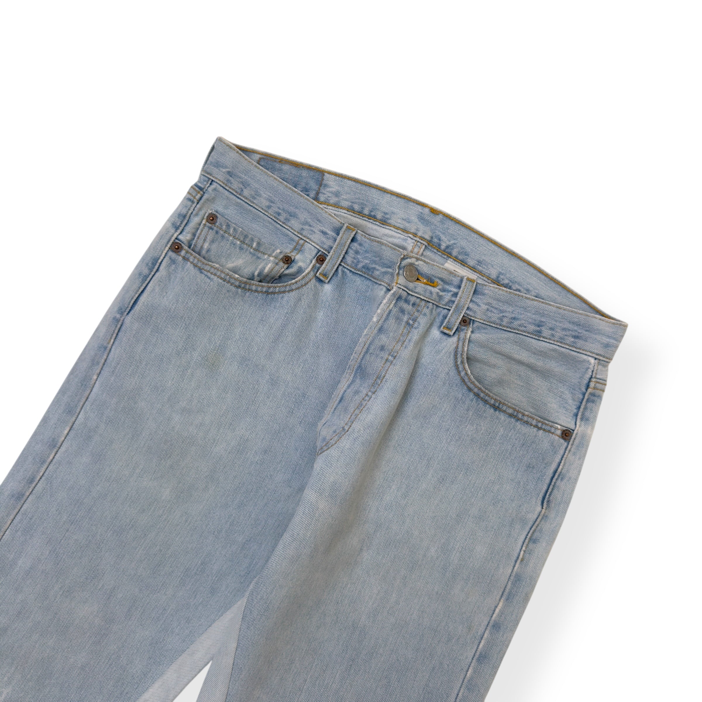 JEANIUS BAR ATELIER PAINT SPLATTER DENIM JEANS INDIGO W32”