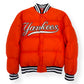 GUCCI NY YANKEES GOOSE DOWN PUFFER BOMBER JACKET ORANGE 46 / S