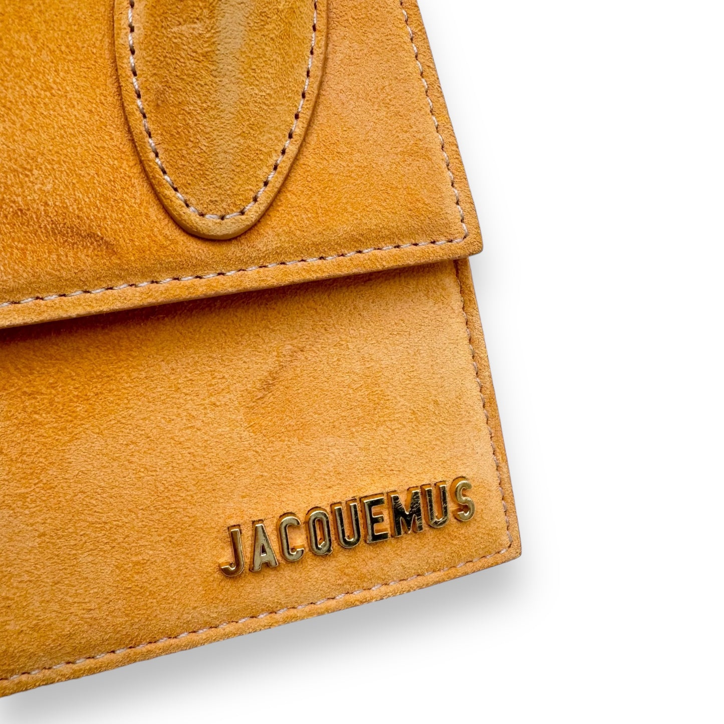 JACQUEMUS LE CHIQUITO MOYEN SUEDE BAG ORANGE