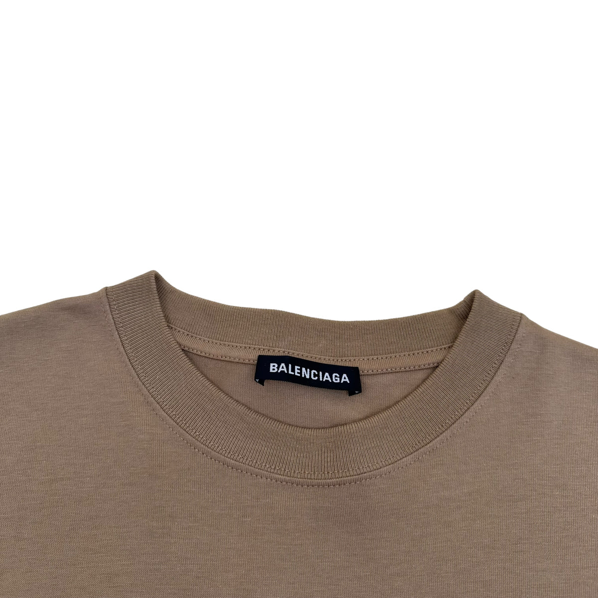 BALENCIAGA OVERSIZED SYMBOLIC LOGO T-SHIRT TAN M