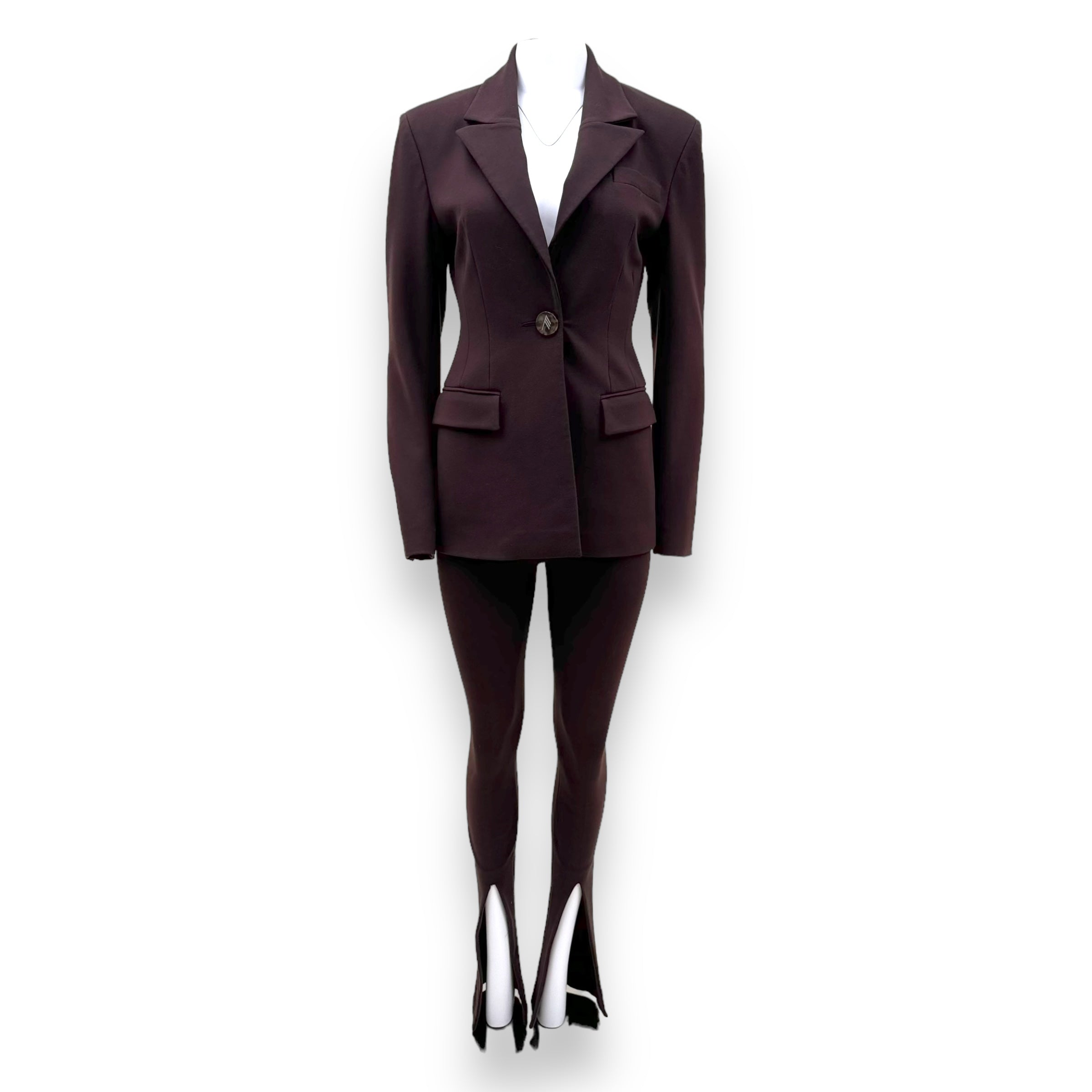 THE ATTICO SPLIT TROUSER BROWN UK8