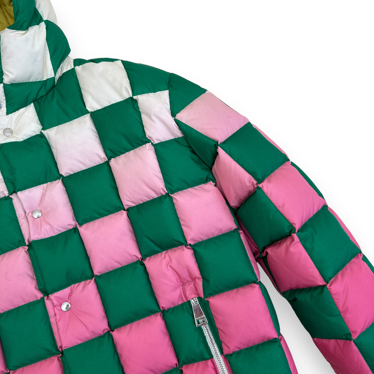 KHRISJOY PUFF KHRISMAN DAMIER SHADE DOWN PUFFER JACKET MULTICOLOURED L