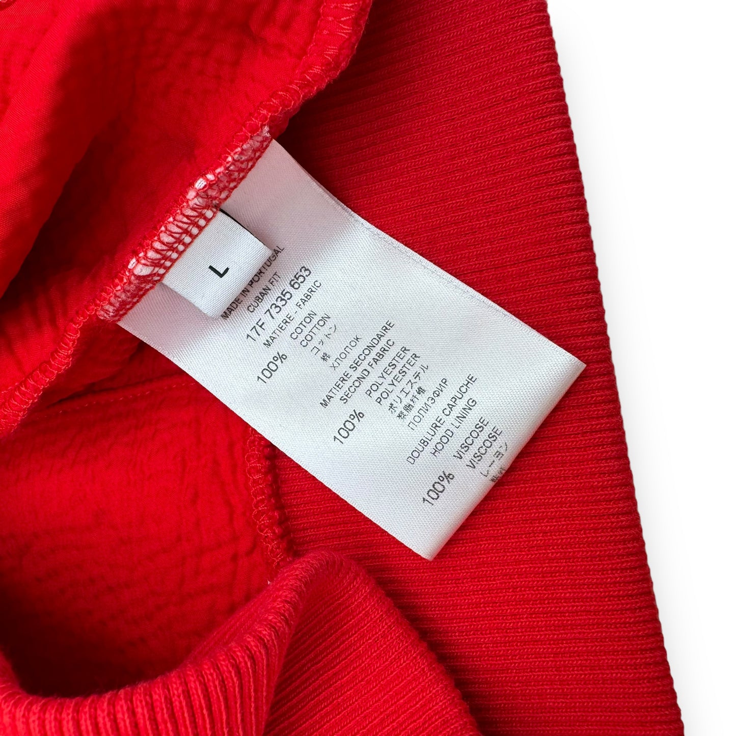 GIVENCHY DISTRESSED HOODIE RED / BLACK L