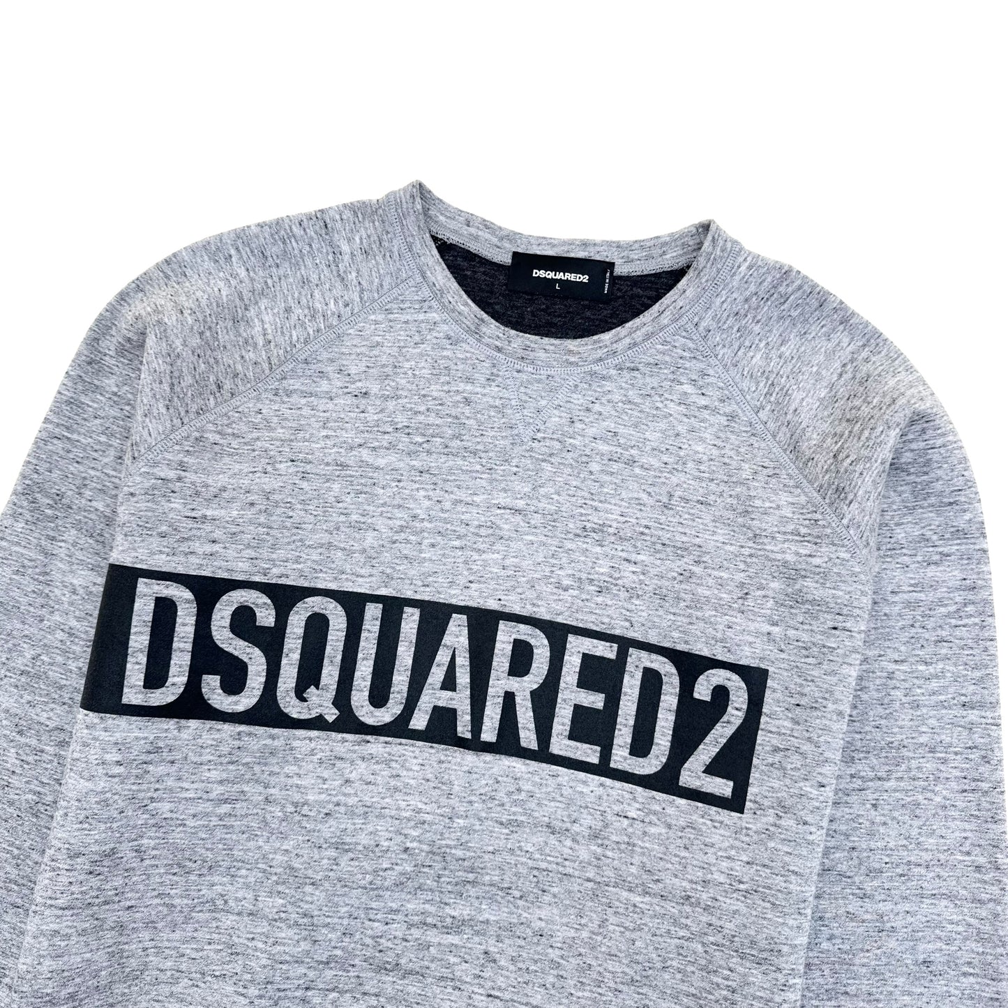 DSQUARED2 SWEATSHIRT GREY / BLACK L