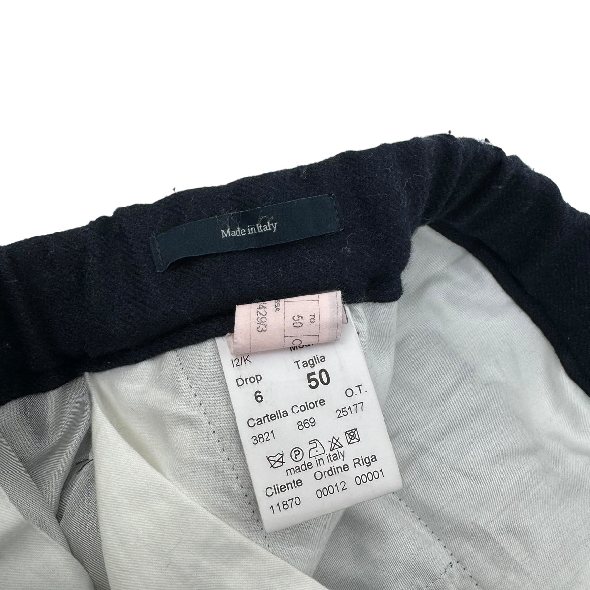 THOM SWEENEY WOOL / CASHMERE DRAWSTRING TROUSERS L