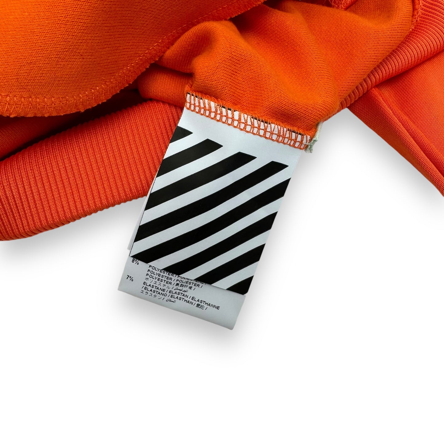 OFF-WHITE ZIP-UP ARROW TRACK JACKET ORANGE / WHITE XL