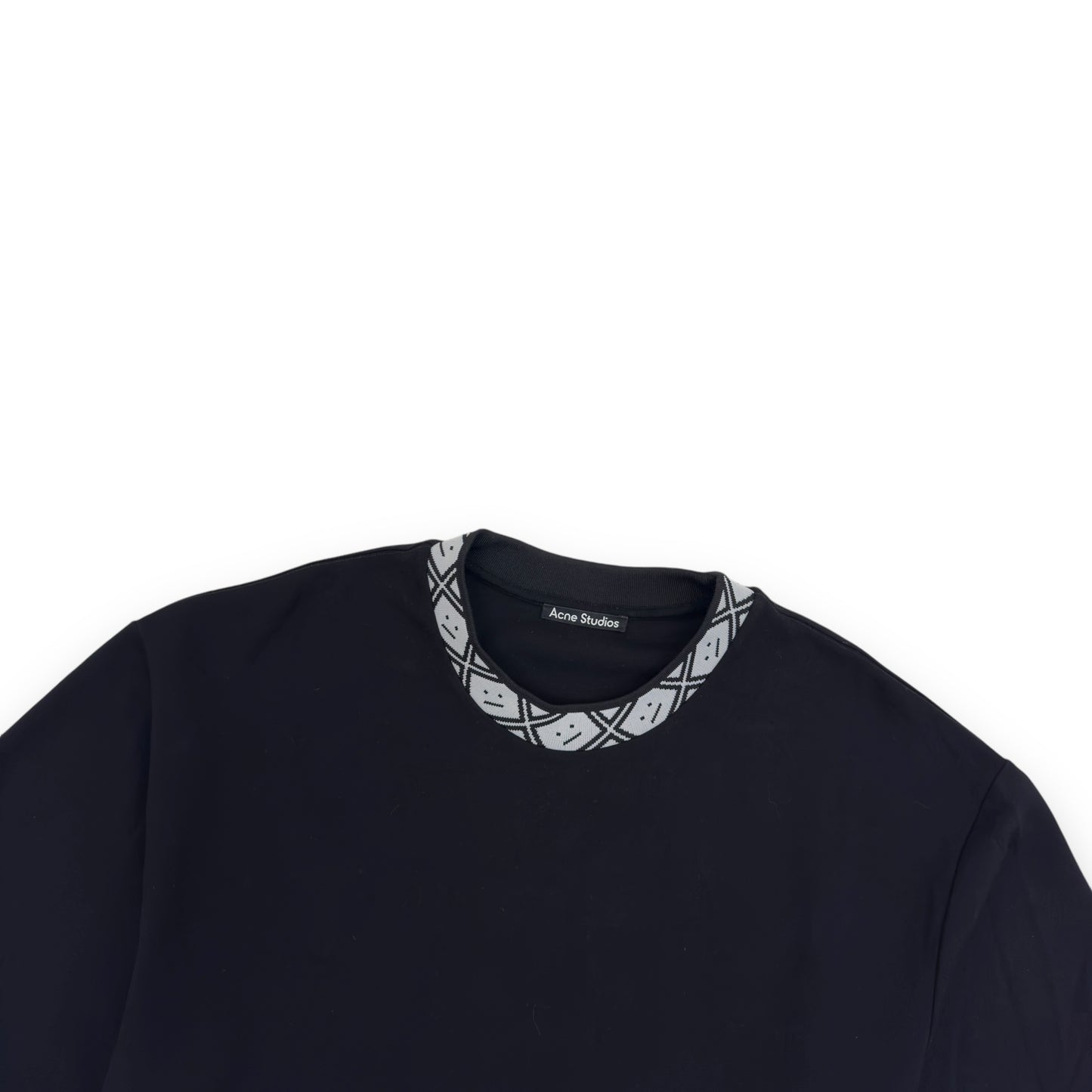 ACNE STUDIOS EXTOR JERSEY T-SHIRT BLACK / WHITE XL