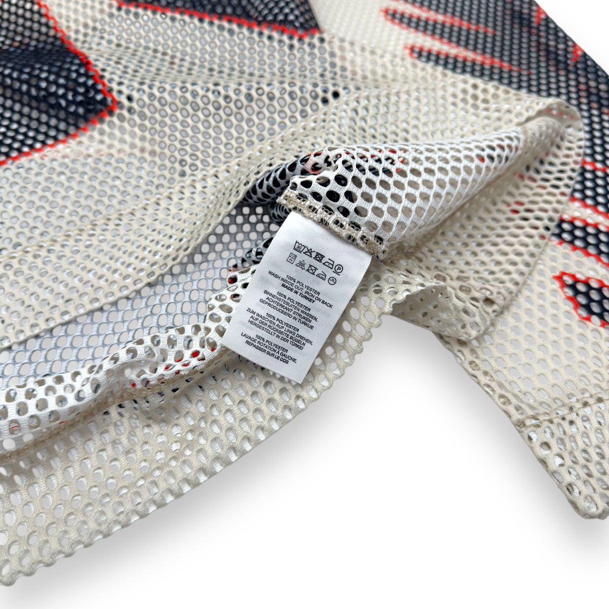 DRIES VAN NOTEN OVERSIZED HEGLAND PRINTED MESH JERSEY GREY L