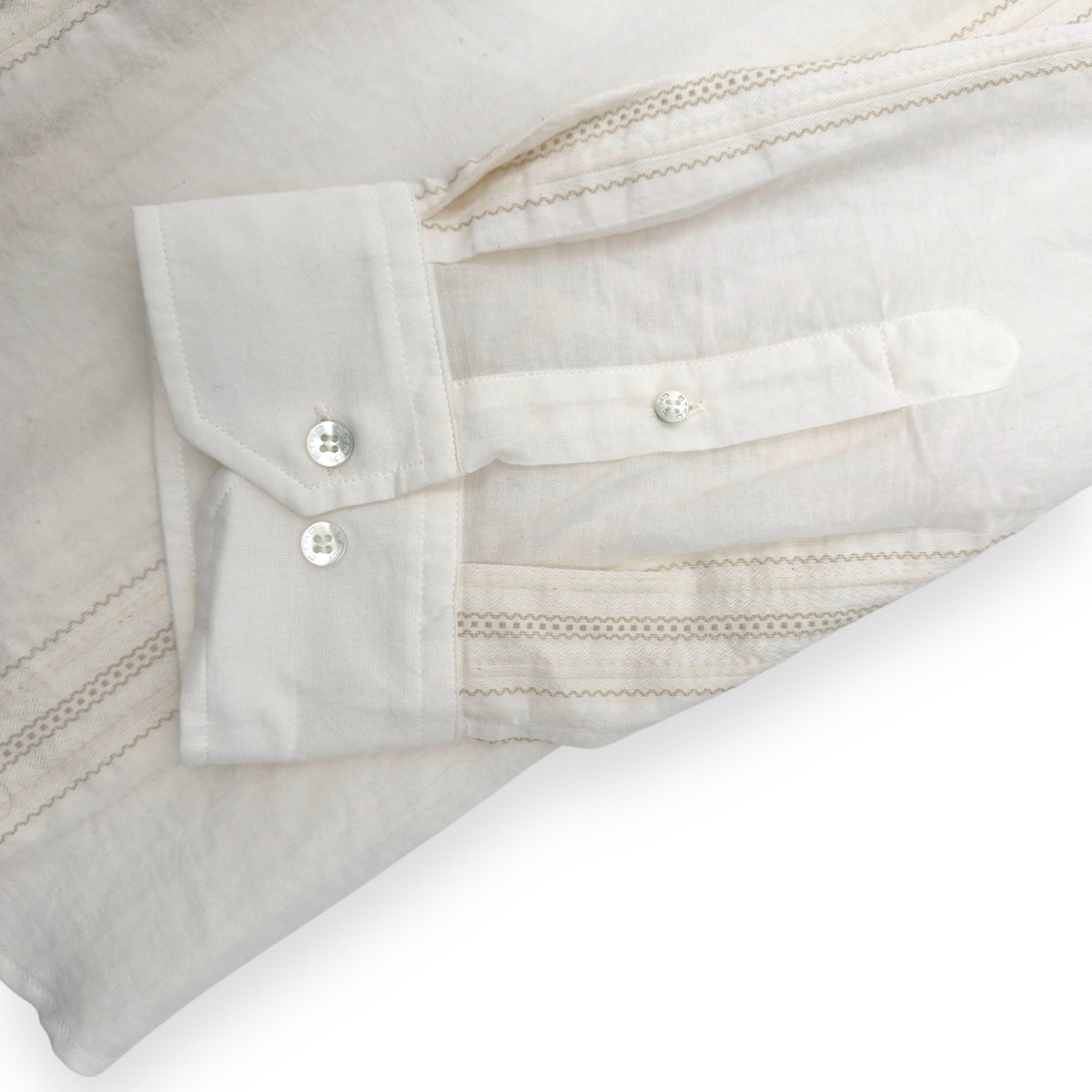 ETRO EMBROIDERED COTTON SHIRT IVORY XXL