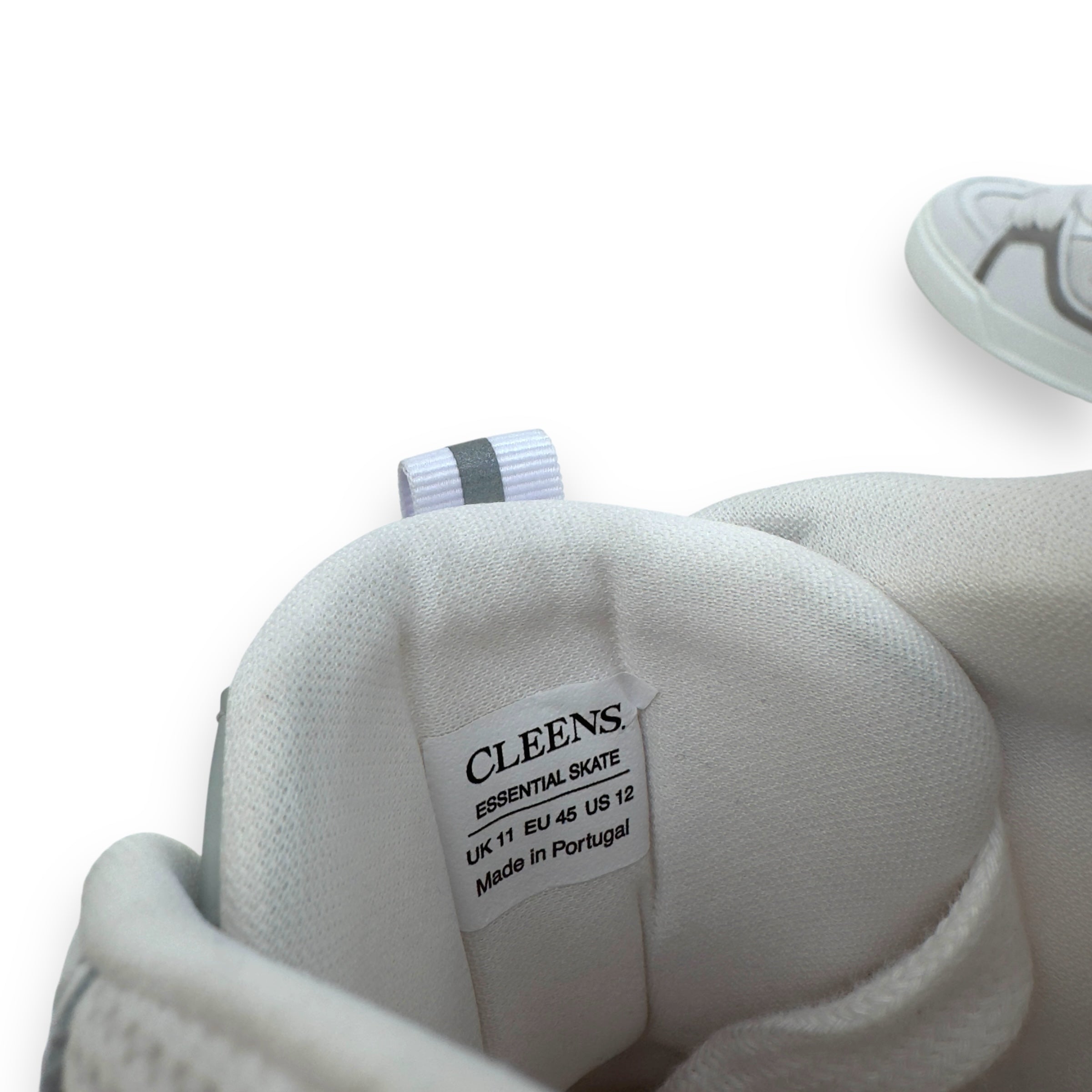 CLEENS ESSENTIALS SKATE SNEAKER FROST WHITE UK11