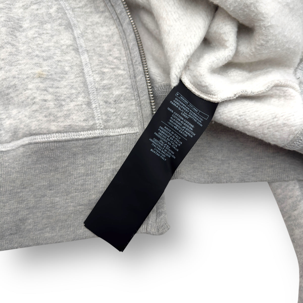 TOM FORD COTTON ZIP UP HOODIE GREY 52 / XL