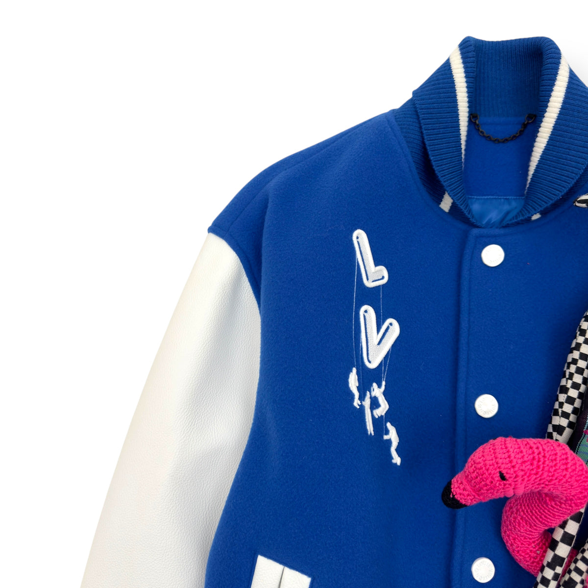 LOUIS VUITTON PUPPET VARSITY JACKET BLUE / WHITE 48 / S
