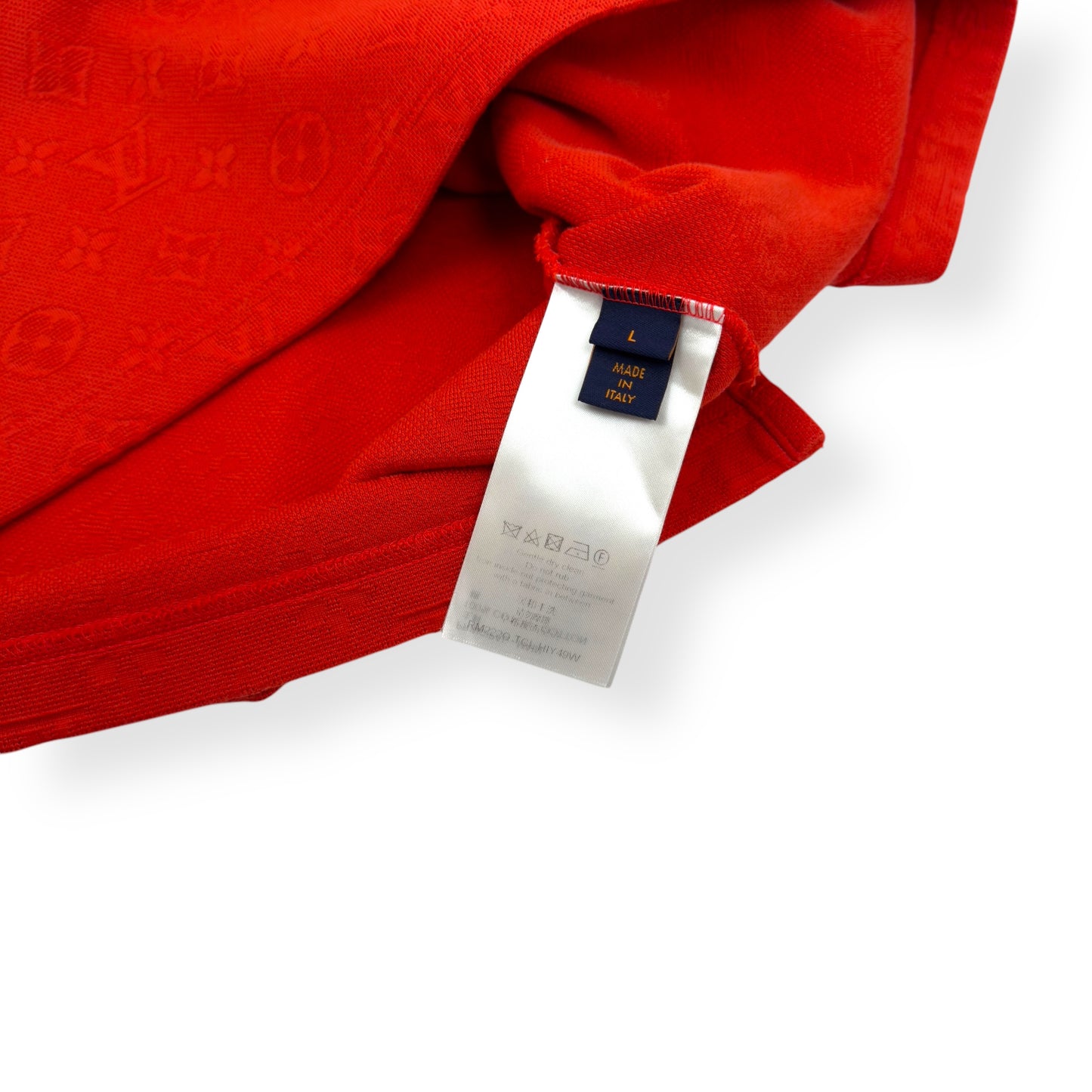 LOUIS VUITTON SIGNATURE 3D POCKET MONOGRAM T-SHIRT RED L