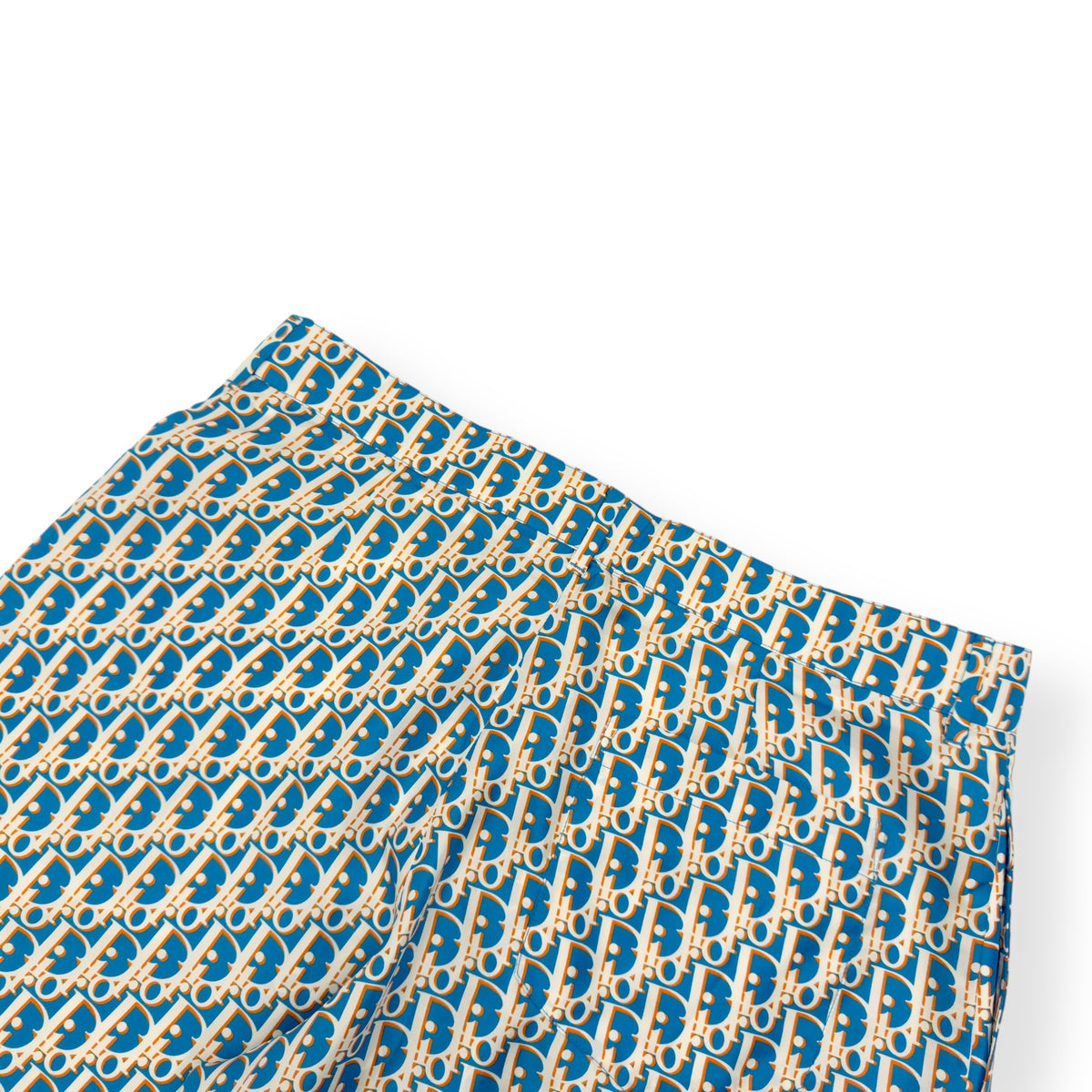 DIOR OBLIQUE BERMUDA MONOGRAM SILK SHORTS BLUE 48 / M