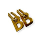 BALENCIAGA WOMENS B CHAIN EARRINGS GOLD
