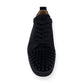 CHRISTIAN LOUBOUTIN LOUIS JUNIOR SPIKES SUEDE SNEAKER BLACK UK9.5