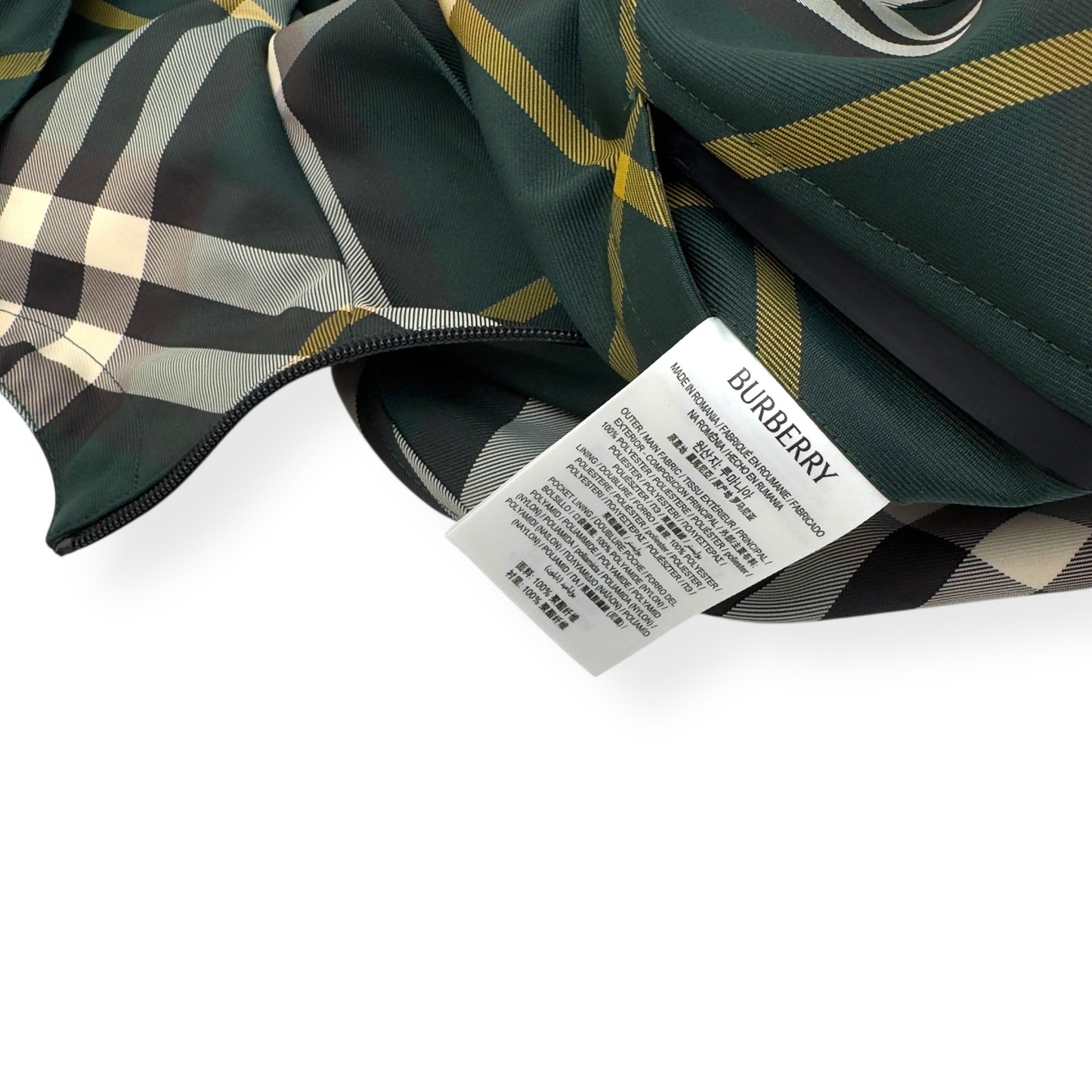 BURBERRY CHECK PRINTED JACKET GREEN L