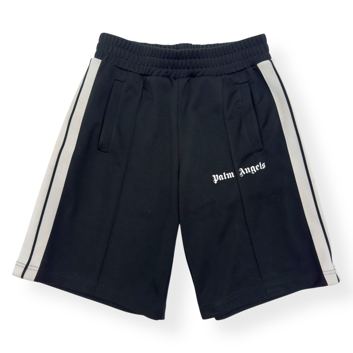 PALM ANGELS SWEAT SHORTS BLACK / WHITE S