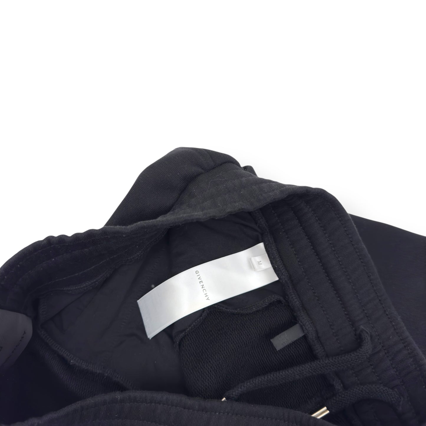 GIVENCHY 4G LOGO EMBROIDERED SWEAT PANTS BLACK / WHITE M