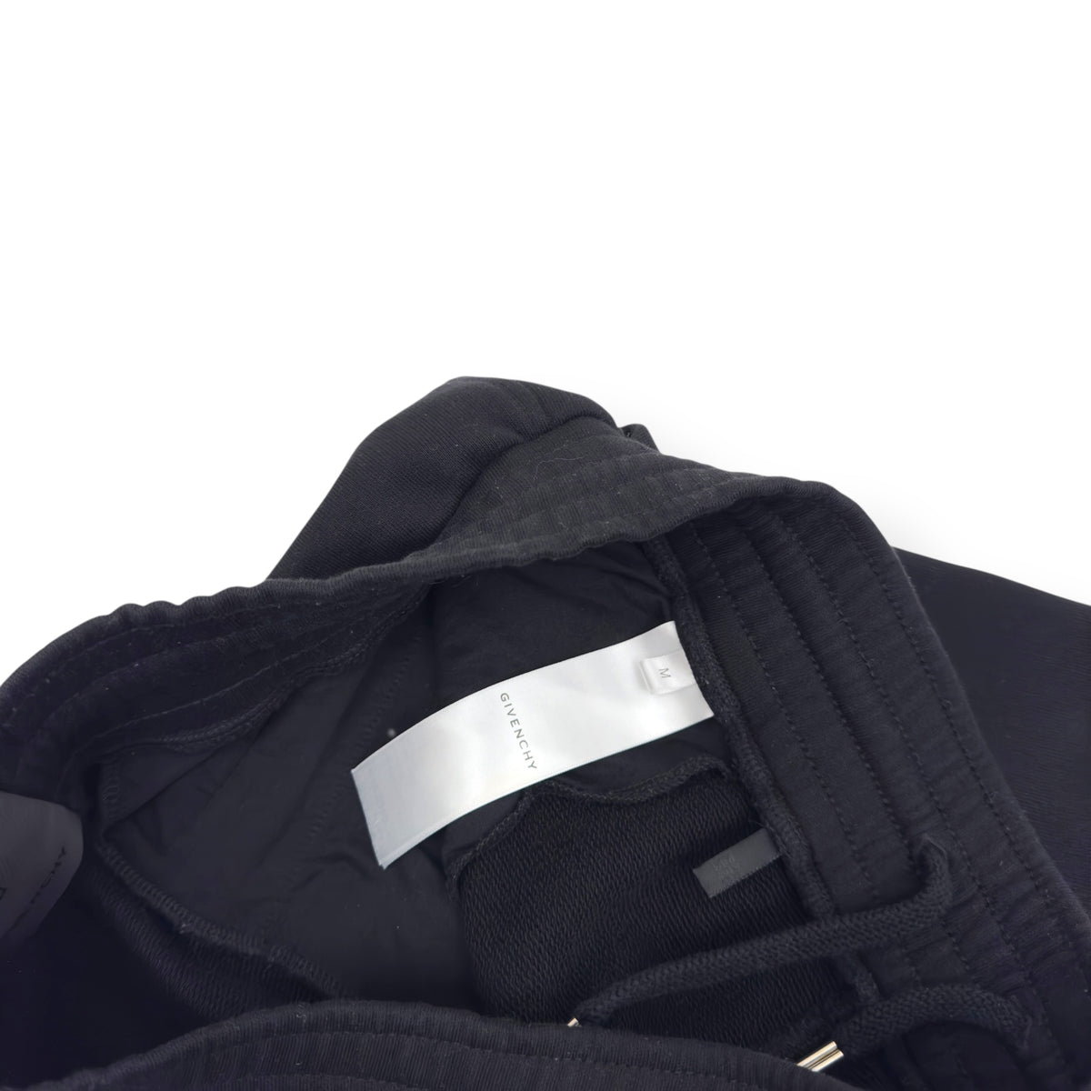 GIVENCHY 4G LOGO EMBROIDERED SWEAT PANTS BLACK / WHITE M
