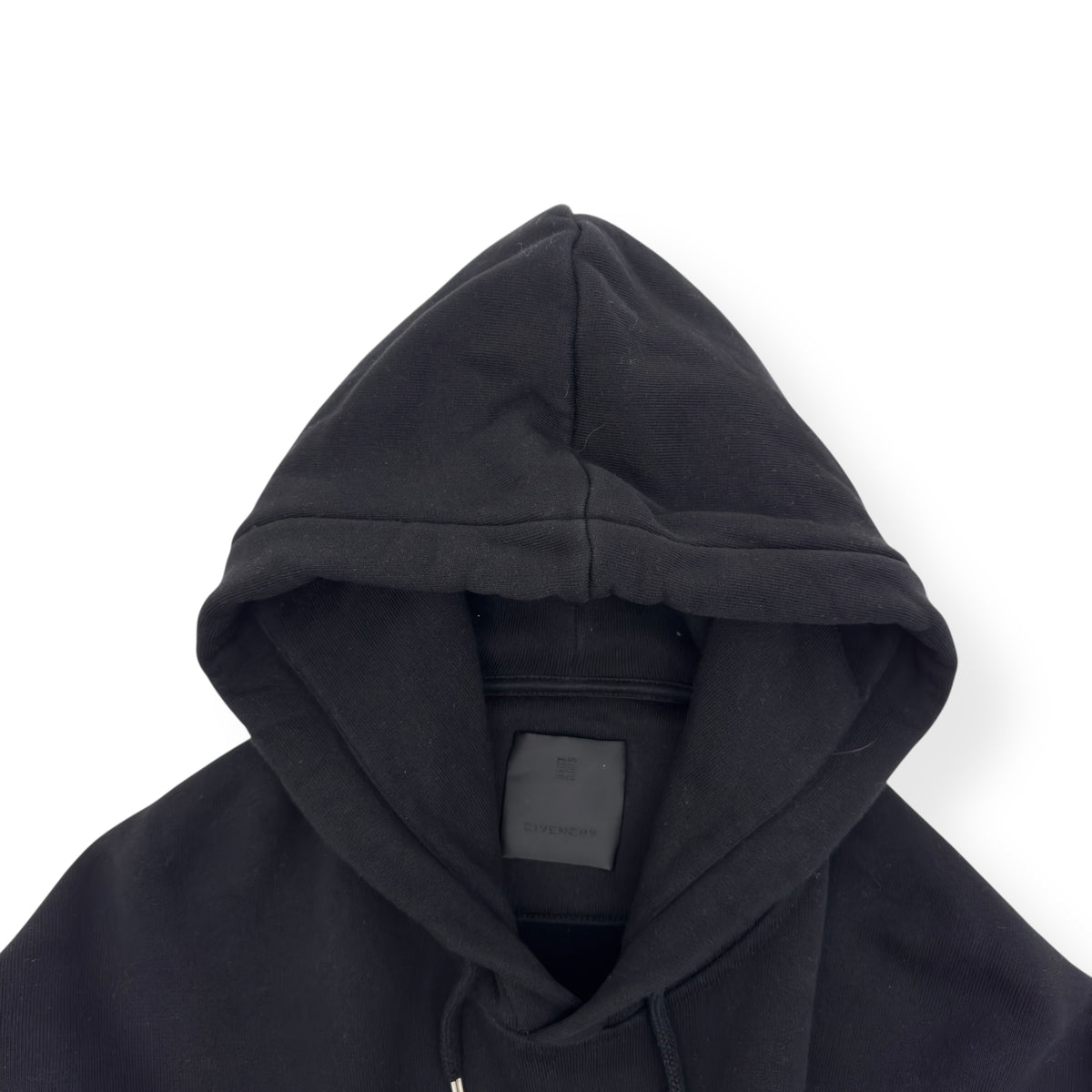 GIVENCHY OVERSIZED ARCHETYPE LOGO EMBROIDERED HOODIE BLACK / WHITE S