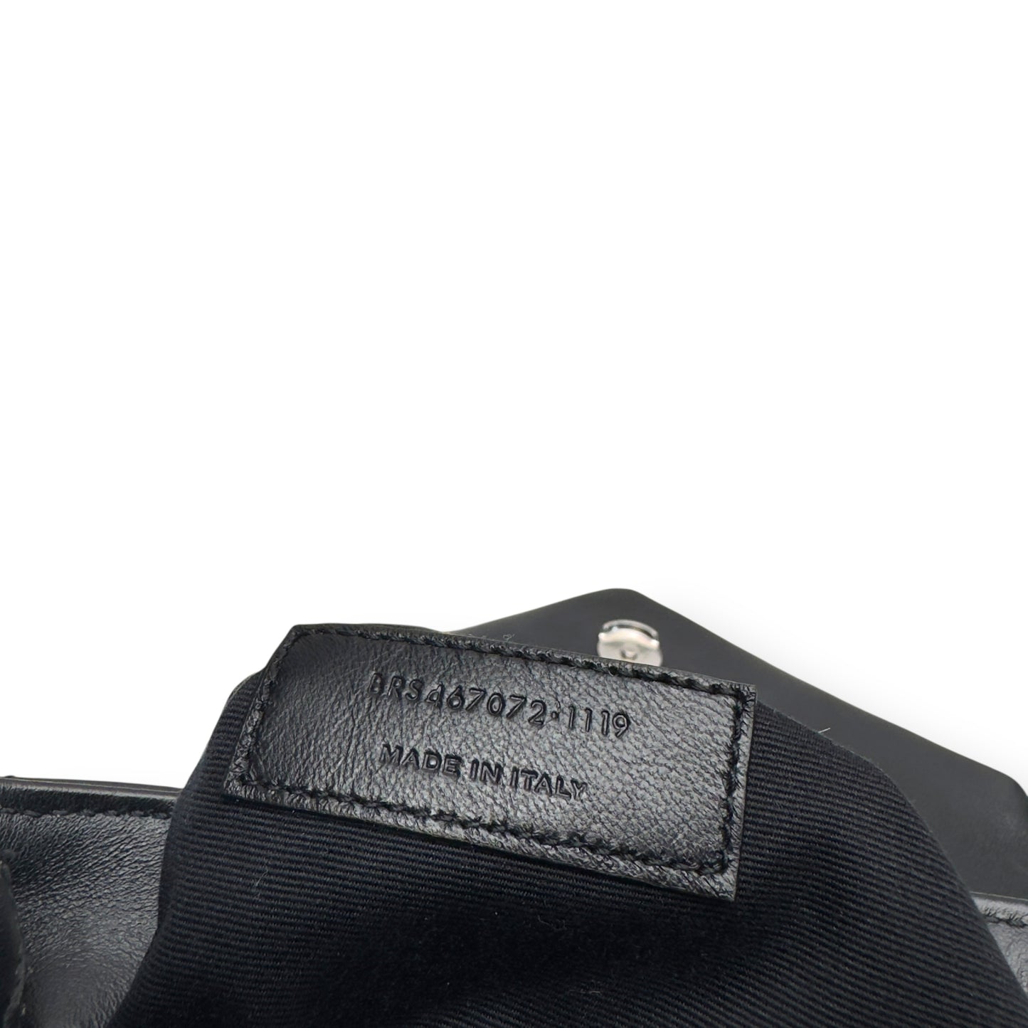 SAINT LAURENT TOY QUILTED LEATHER CROSS-BODY BAG BLACK / SILVER S