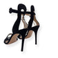 GIANVITO ROSSI PORTOFINO 105 SUEDE SANDALS BLACK 38 / UK5