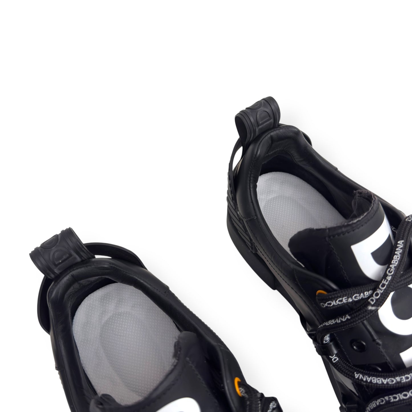 DOLCE & GABBANA PORTOFINO LEATHER SNEAKER BLACK UK9.5