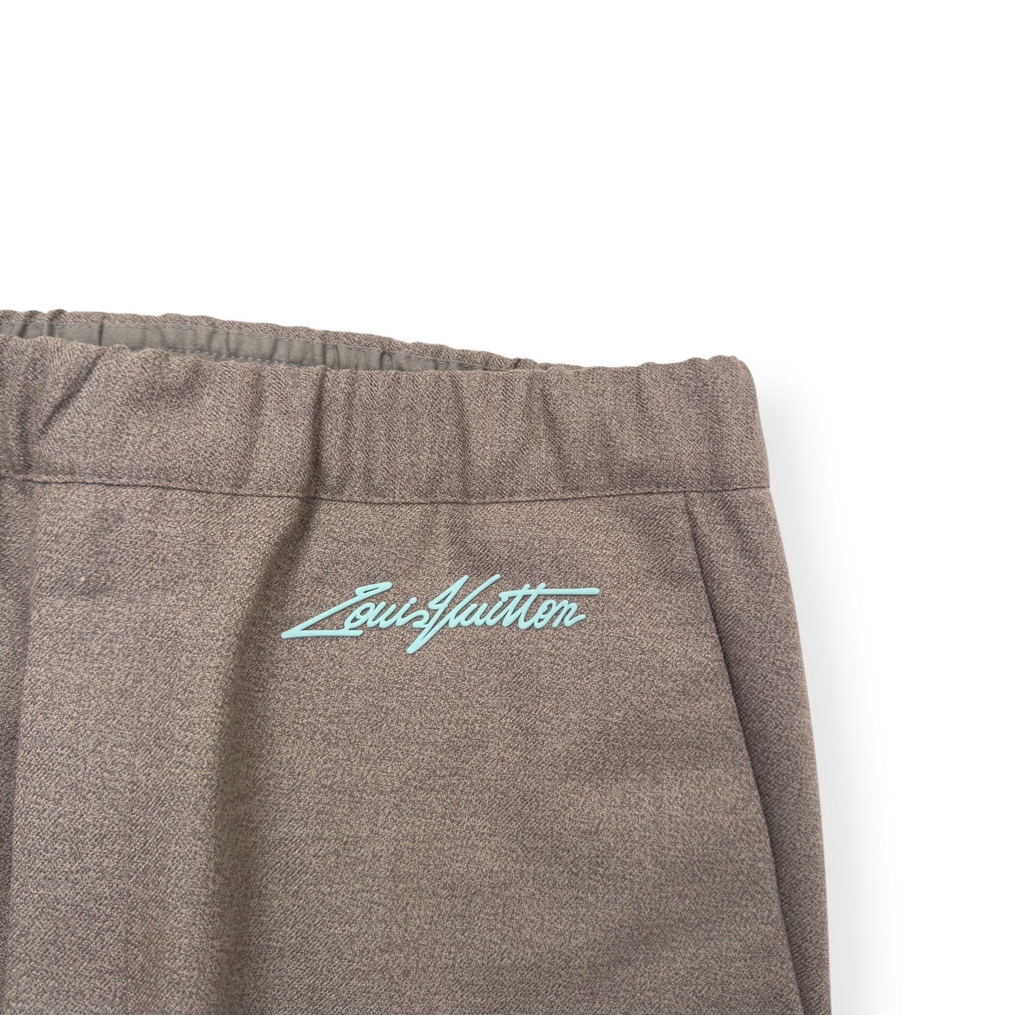 LOUIS VUITTON WOOL STRAIGHT LEG TROUSERS BEIGE 40 / S