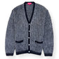 SUPREME 2-TONE MOHAIR CARDIGAN BLACK / WHITE L
