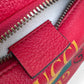 GUCCI LEATHER LOGO BELT BAG RED O/S