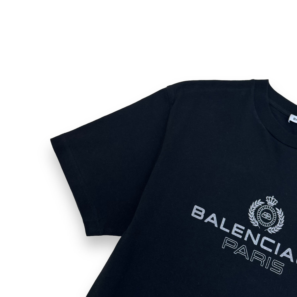 BALENCIAGA OVERSIZED CROWN LOGO T-SHIRT BLACK XS