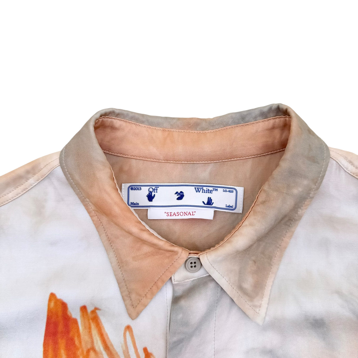 OFF-WHITE S/S SATIN SHIRT BEIGE L