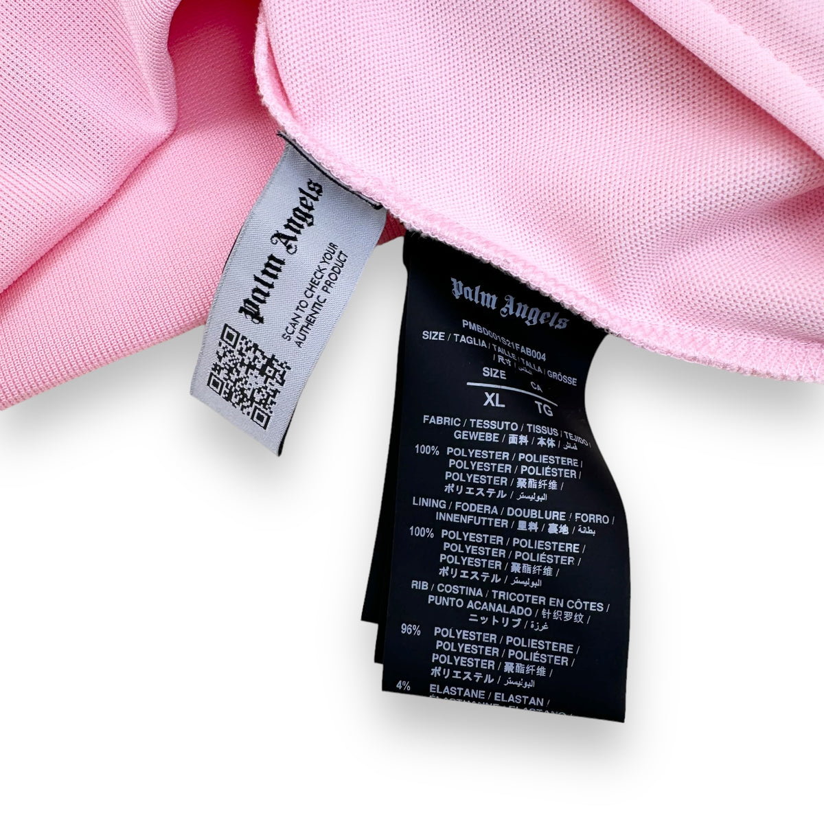 PALM ANGELS CLASSIC TRACK JACKET PINK / BURGUNDY XL