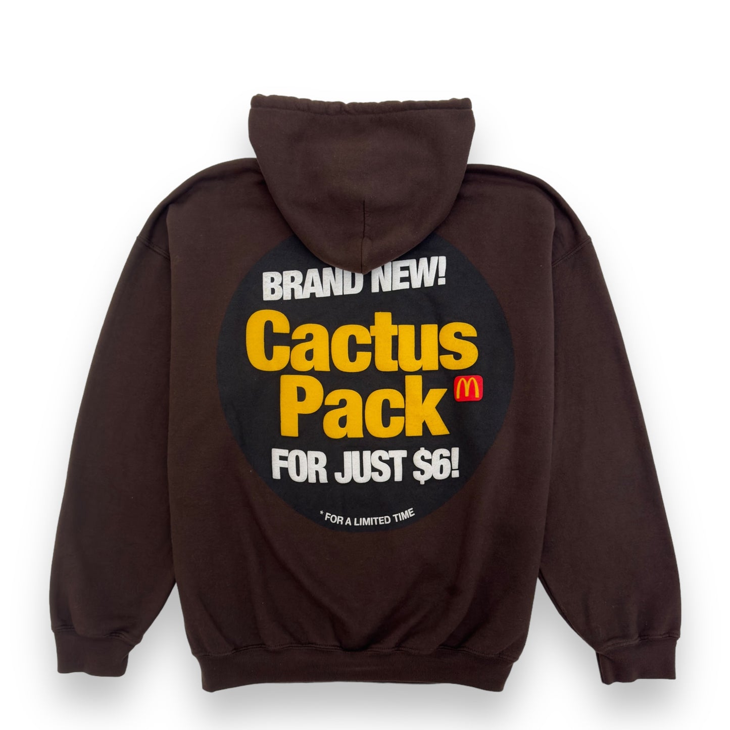 CACTUS JACK BY TRAVIS SCOTT X MCDONALDS CACTUS PACK STICKER HOODIE BROWN L