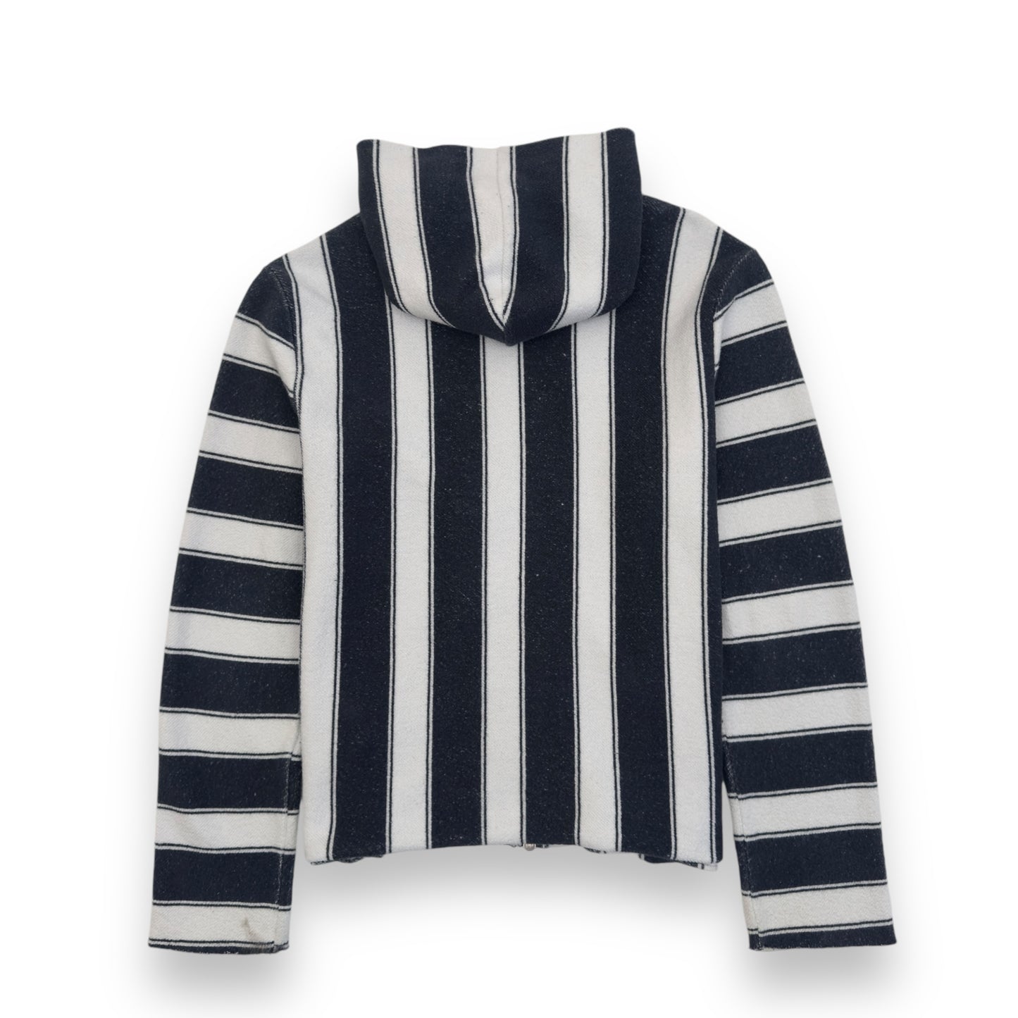 AMIRI BAJA STRIPED ZIP-UP HOODIE BLUE / WHITE L