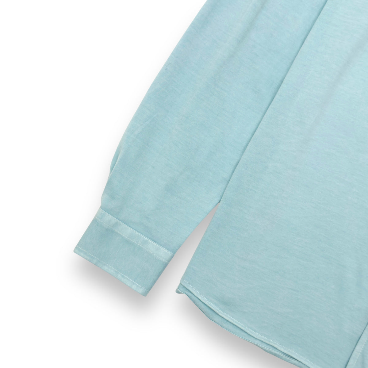 THOM SWEENEY COTTON LONG SLEEVE POLO SHIRT ICE BLUE M