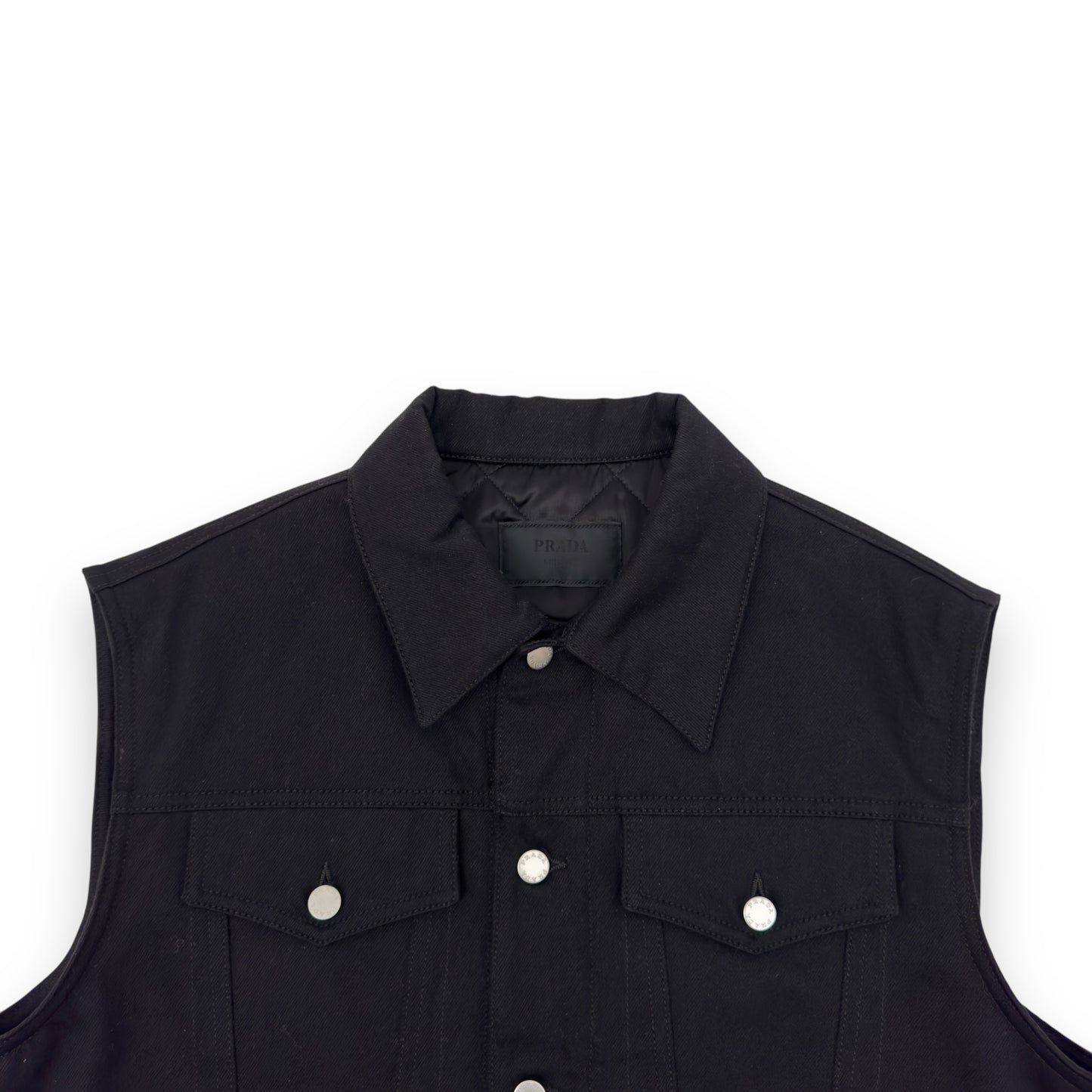 PRADA BULL DENIM VEST BLACK XXL